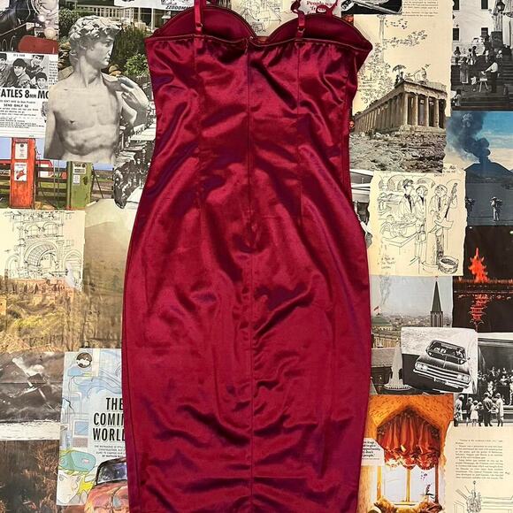 Entry Womens Red Body Con Midi Dress - Picture 7 of 8